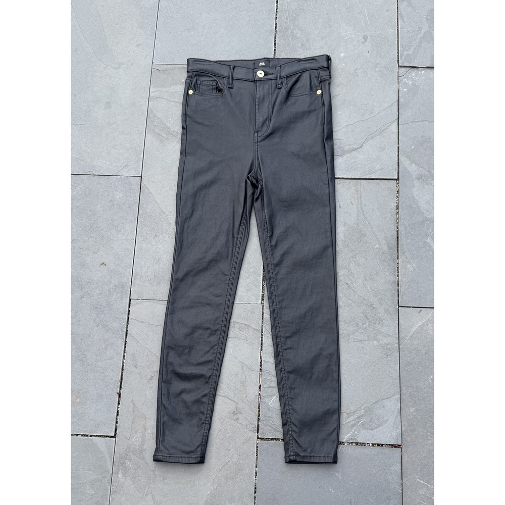 River Island Black Waxed High Waist Bum Sculpt Skinny Jeans size‎ US 4s